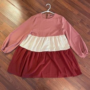 Long sleeve smock dress